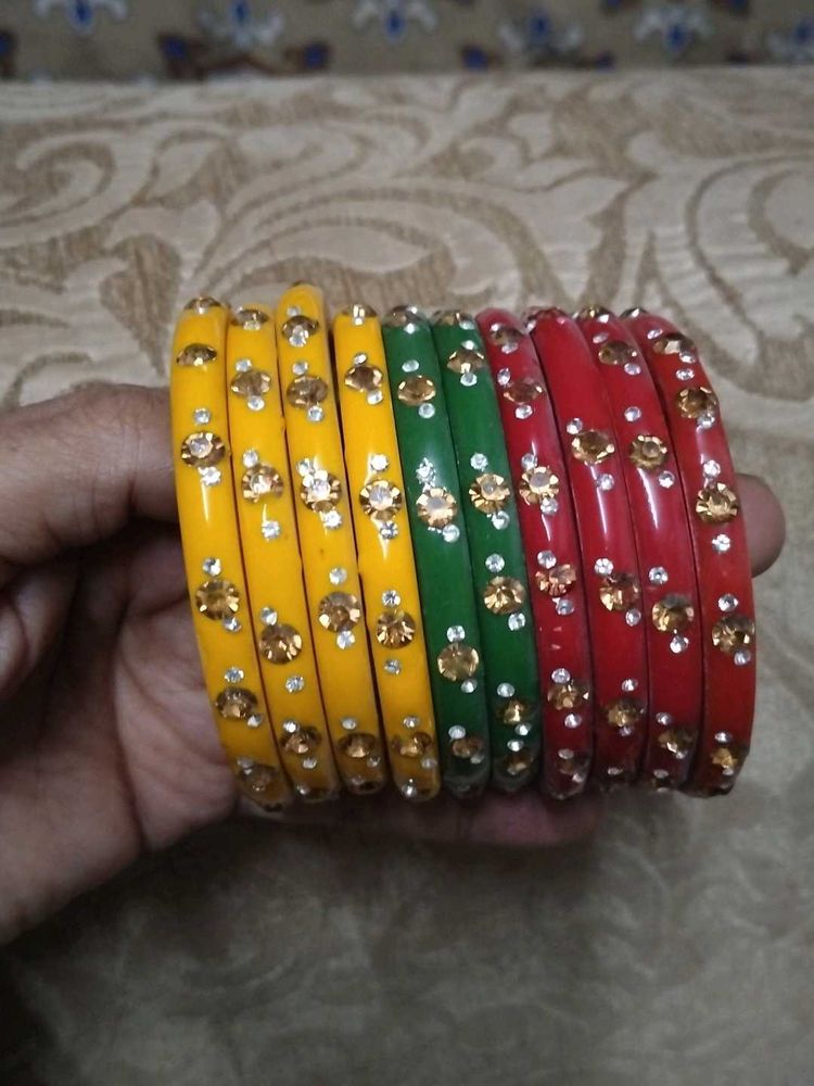 Colorful lakh Bangles Set