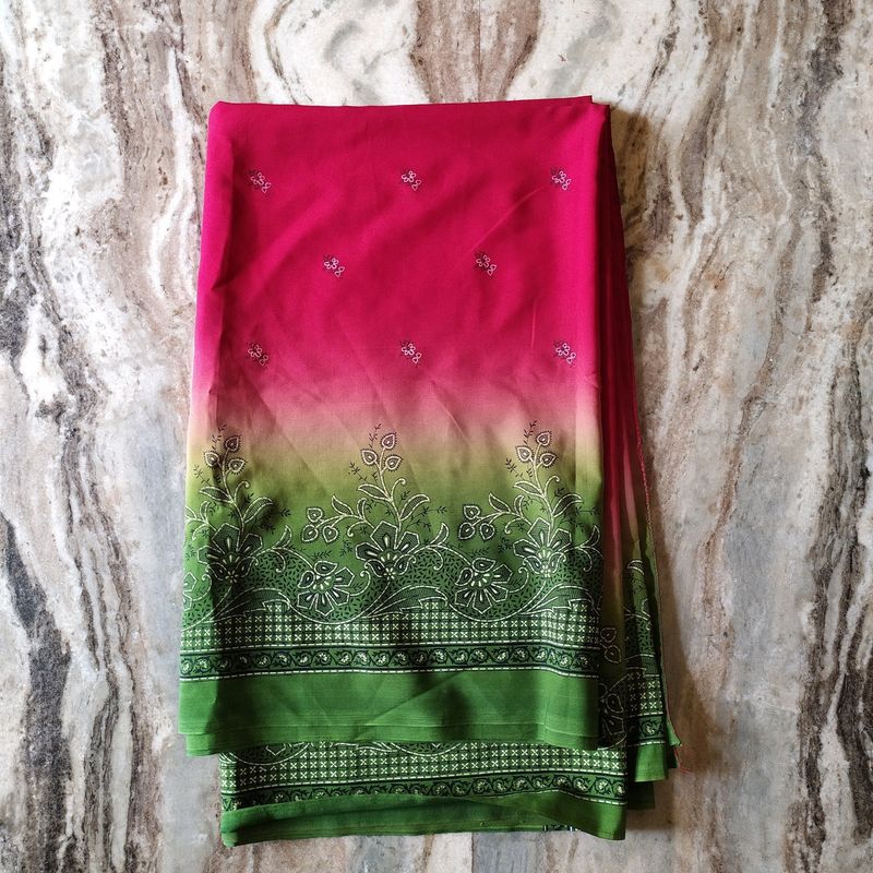 🍉 Watermelon Colour Saree