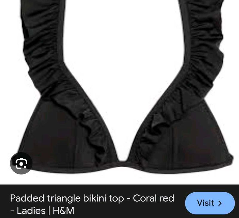 Chic Black Ruffled Bikini set