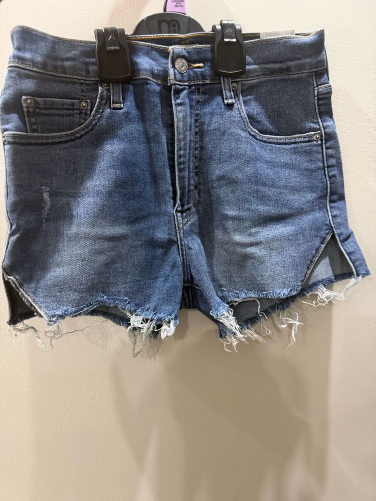 Distressed Denim Shorts