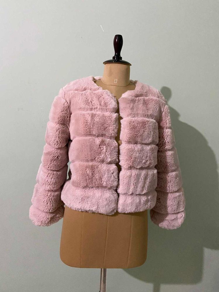 Pink Faux Fur Jacket