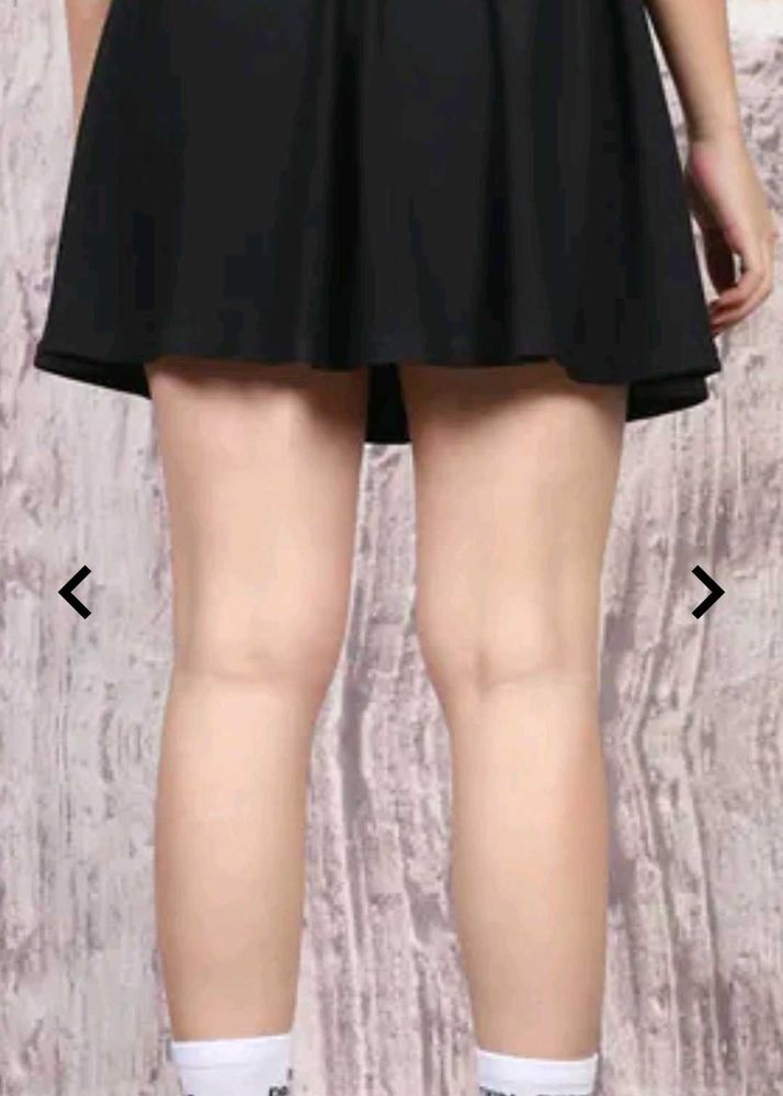 Black Mini Skater Skirt