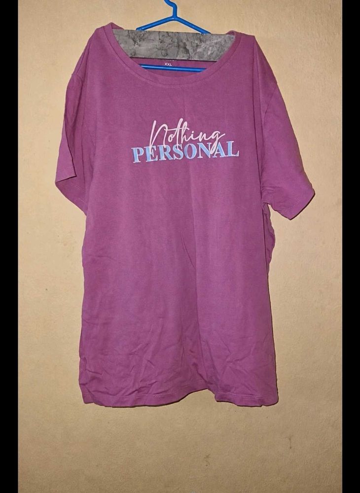 Purple "Nothing Personal" Graphic Tee