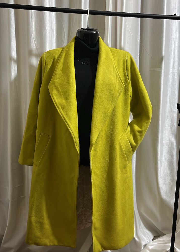 Chartreuse Wool Blend Coat