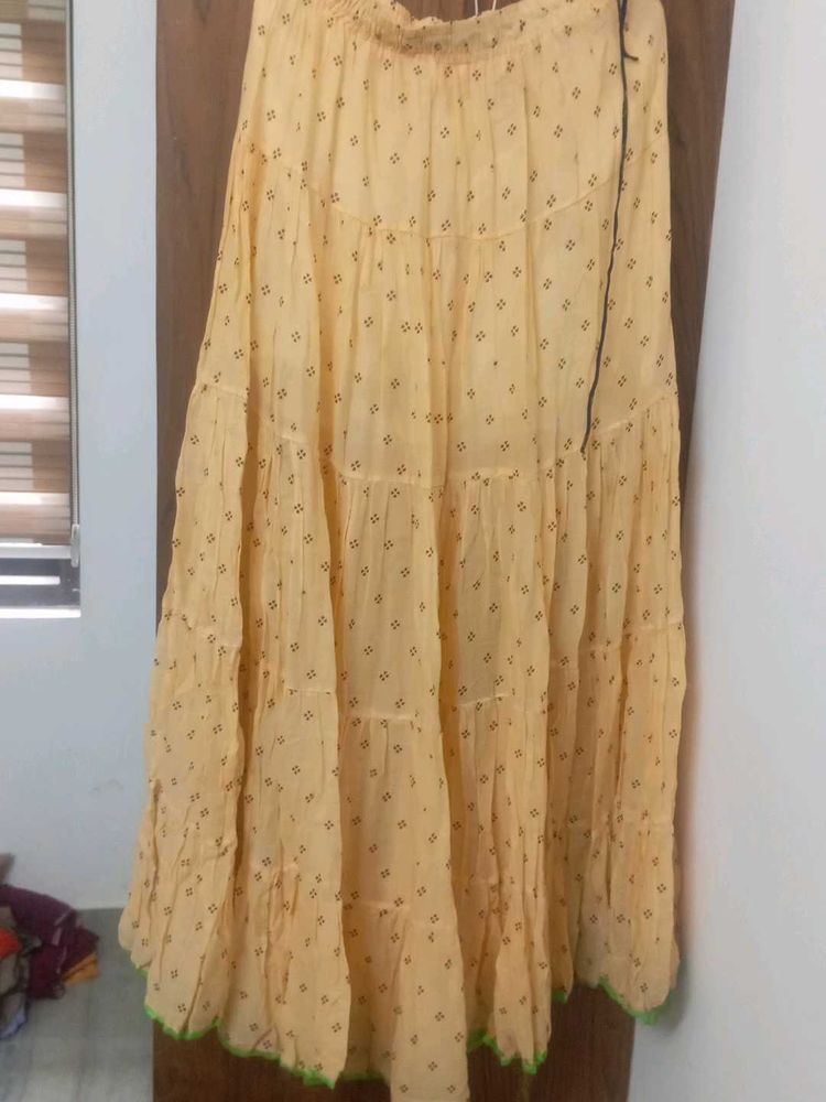 Flowy Tiered Ethnic Skirt