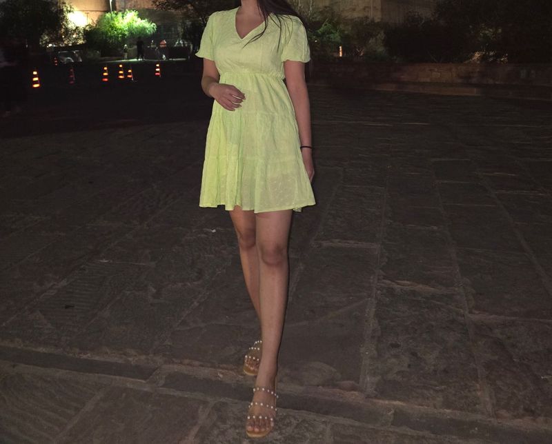 Lime Green Mini Dress