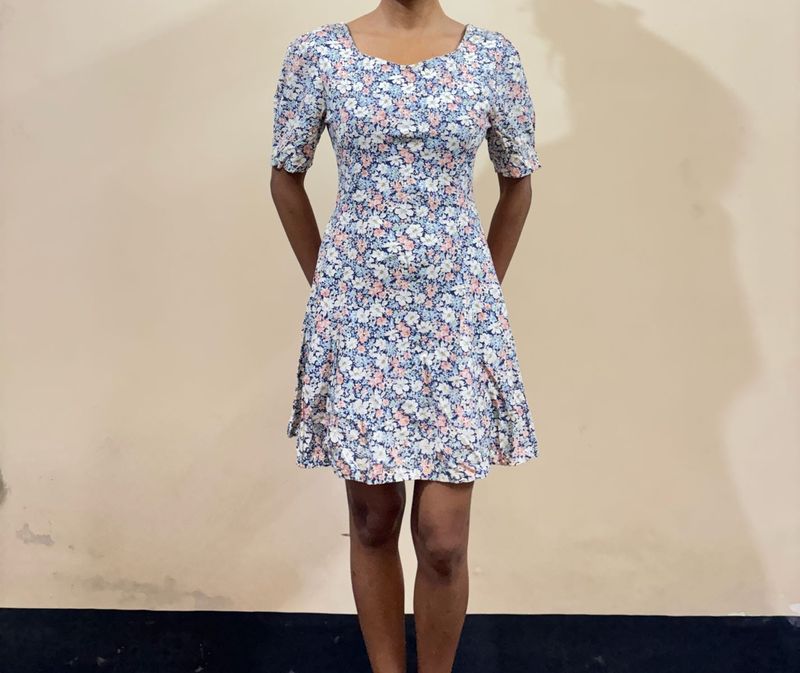 Floral Print A-Line Mini Dress