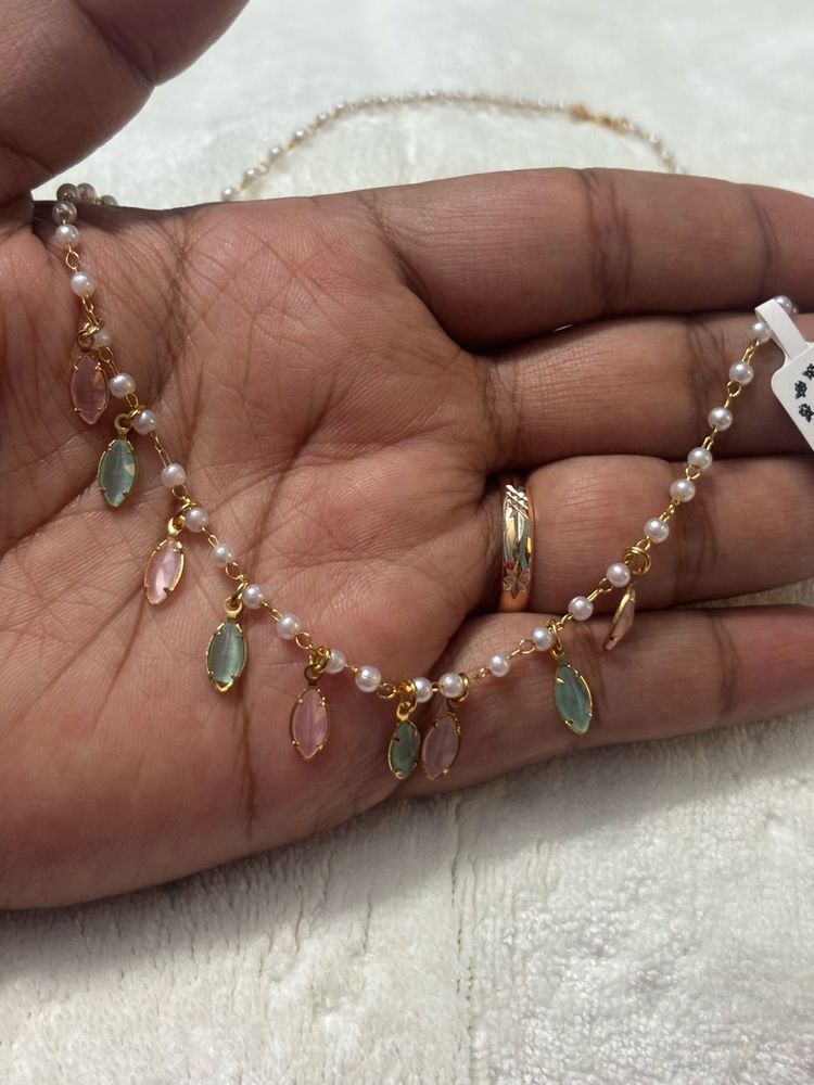 Delicate Pearl &amp; Gemstone Necklace