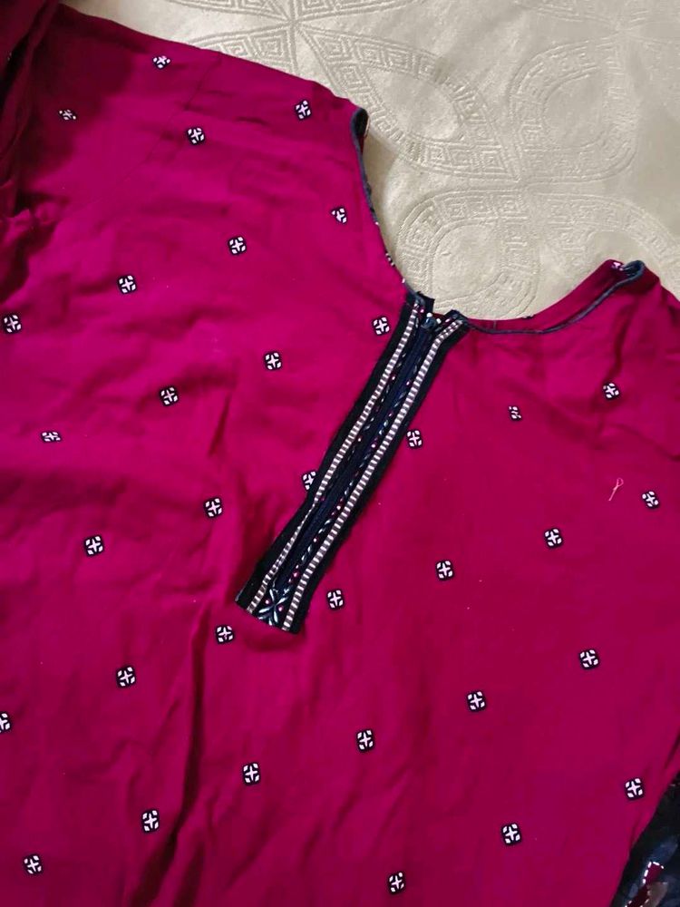 Elegant Pink Kurta with salwar
