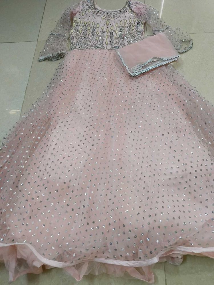 Baby Pink Long Gown