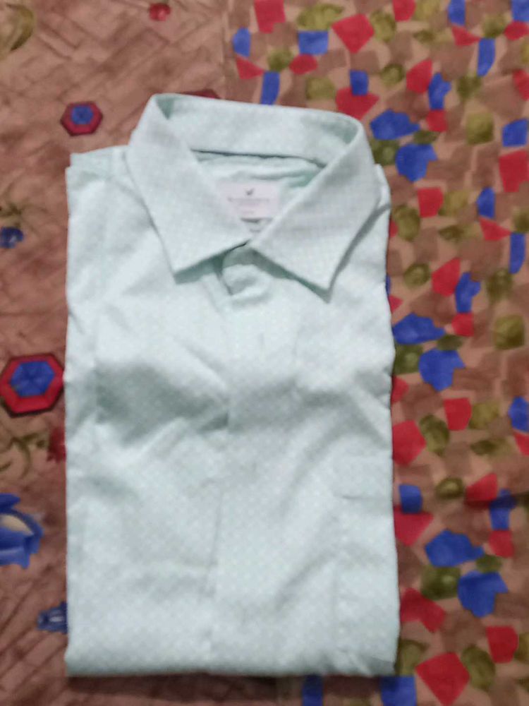 Blackeberrys Light Green Patterned Shirt