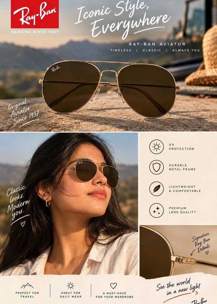 Ray-Ban Aviator Sunglasses - Iconic Style