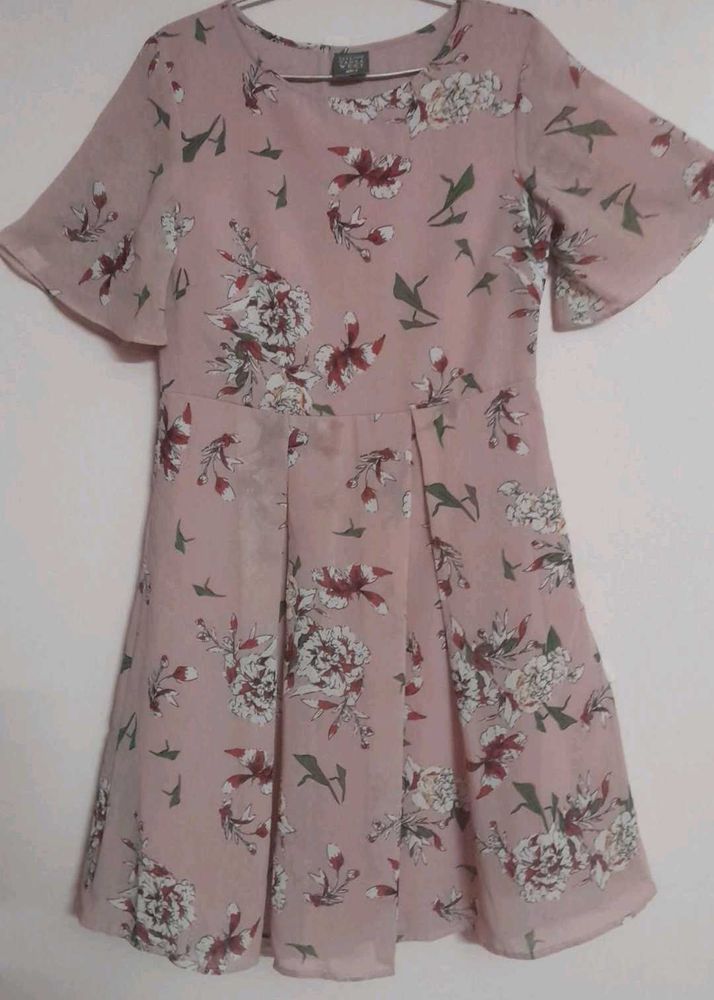 Whimsy Chiffon Floral Print Dress