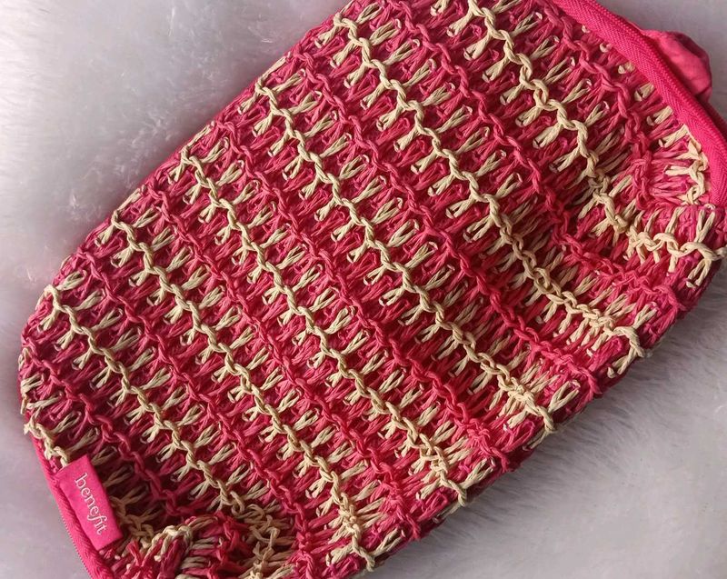Benefit Pink Woven pouch ♥️💕