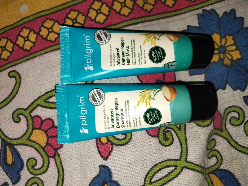 Pilgrim Damage Repair Shampoo  &amp; Hair Mask