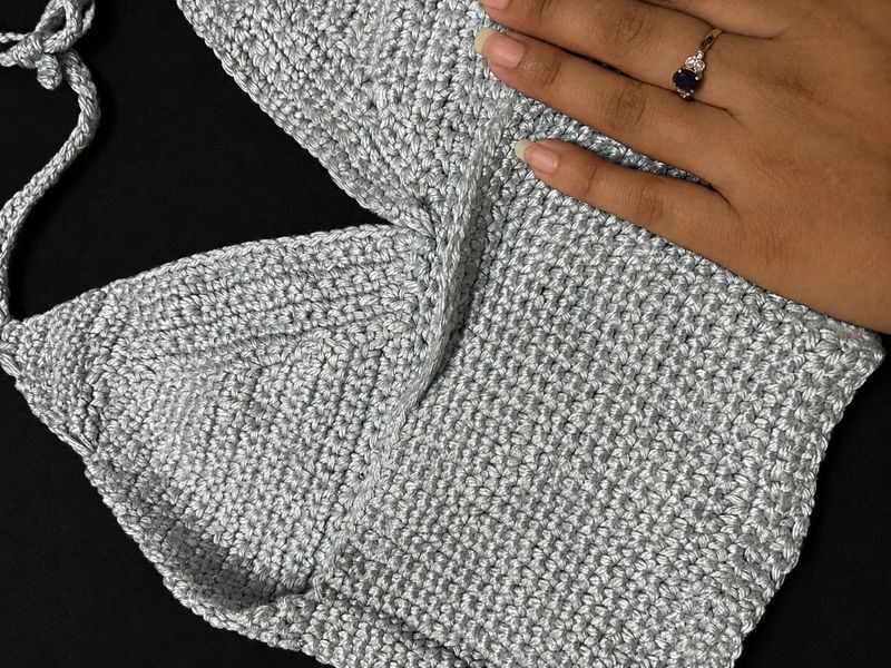 Crochet Halter Neck Bikini Top