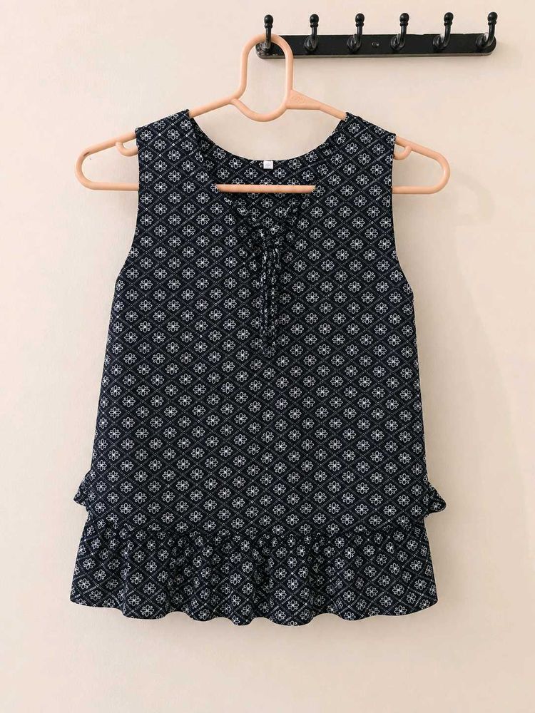 Sleeveless Ruffled Top