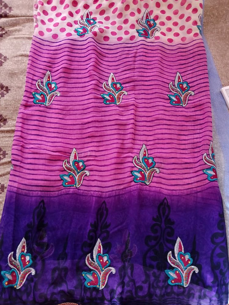 "Discount Offer" Printed Saree With Blouse