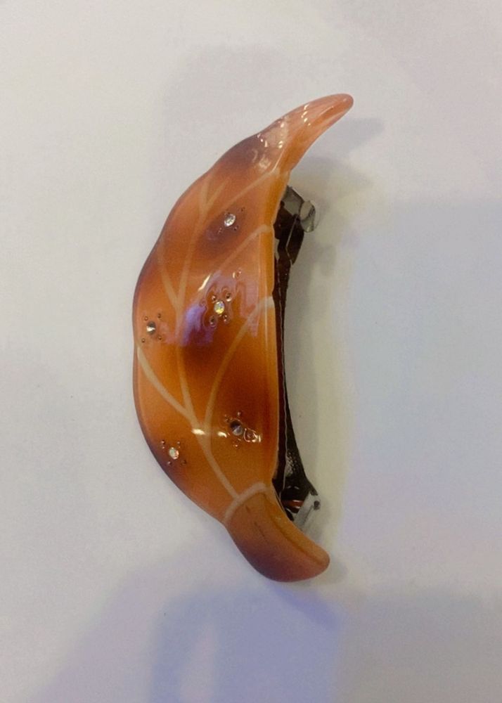 Orange Leaf Hair Clip