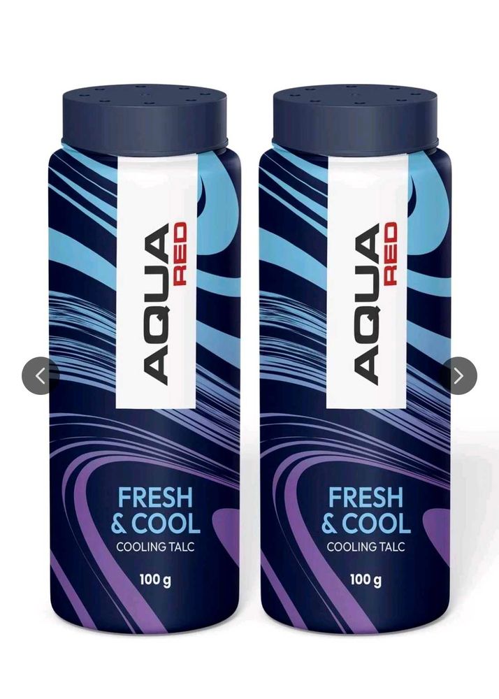 Aqua Red Cooling Talc Set of 2