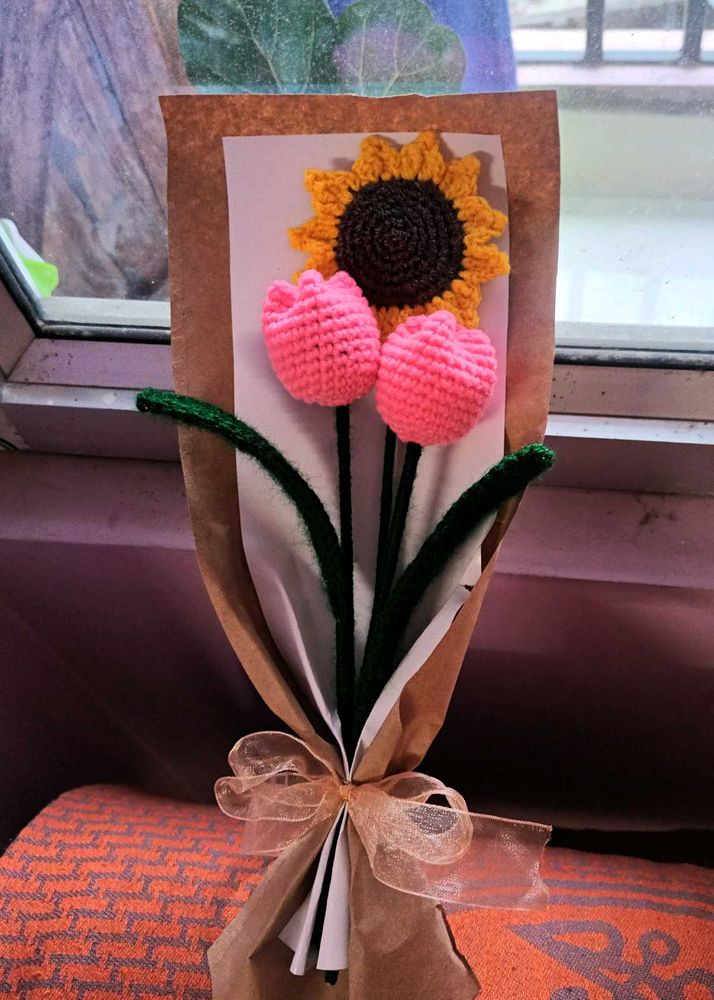 Handmade Crochet Flower Bouquet