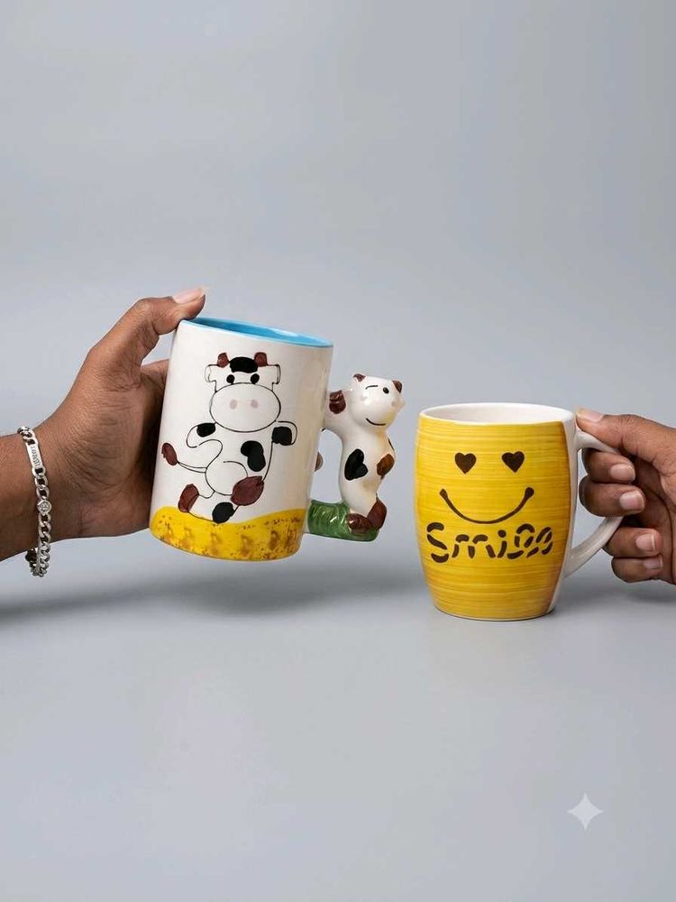 Cute Cow &amp; Smile Mugs