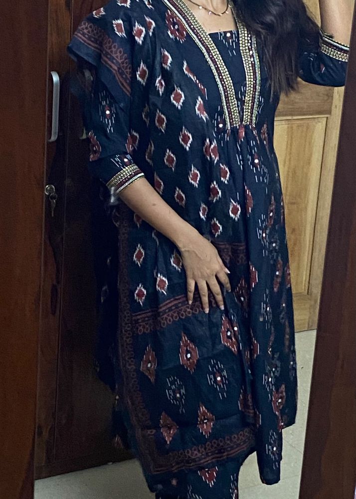 Black Kurta Set with Dupatta - 3 piece