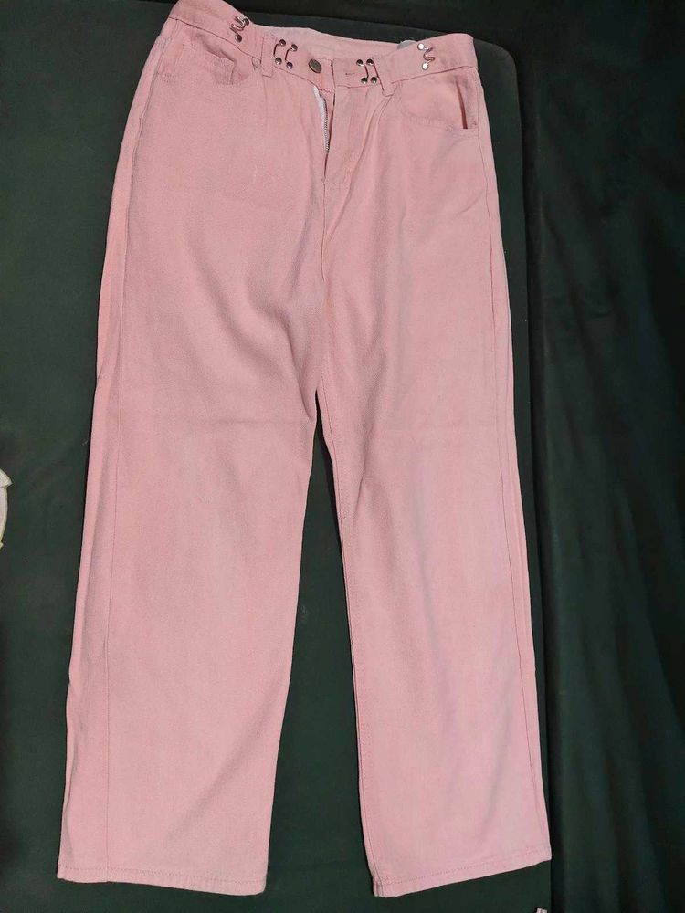 💗Pink Wide Leg Jeans