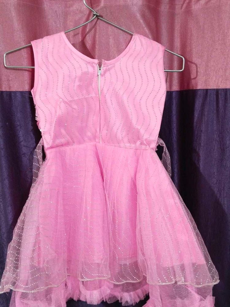 Princess Pink Party Dress for Girls 💖 | Sparkle S