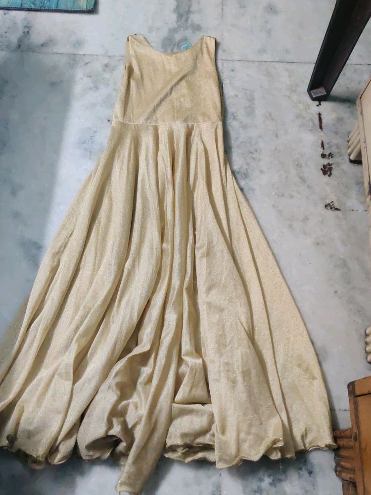 Golden Gown With Cape