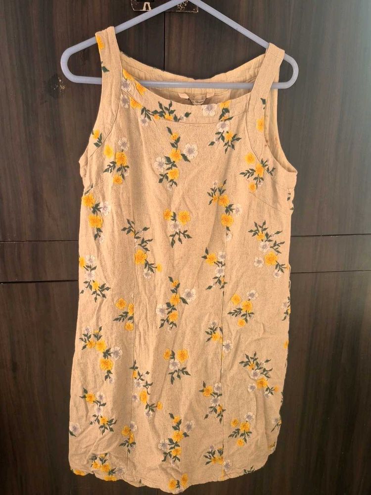 Beautiful Floral Sleeveless A-Line Dress