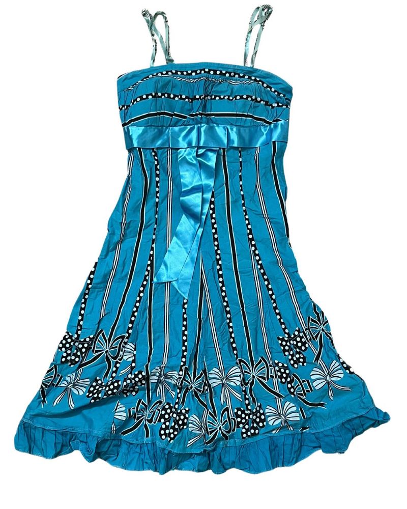 cute y2k blue sundress