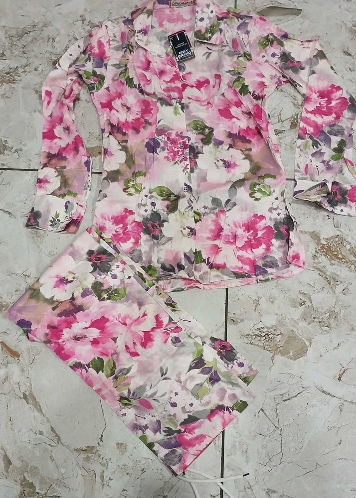 Beautiful Floral Pajama Set