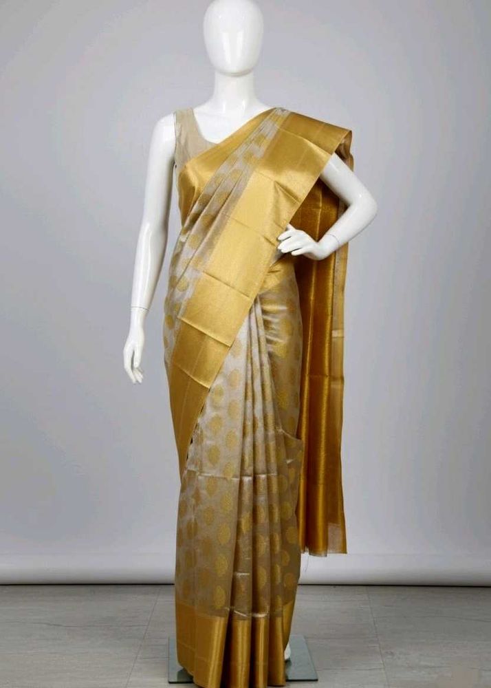 Elegant Gold Kanjivaram Saree