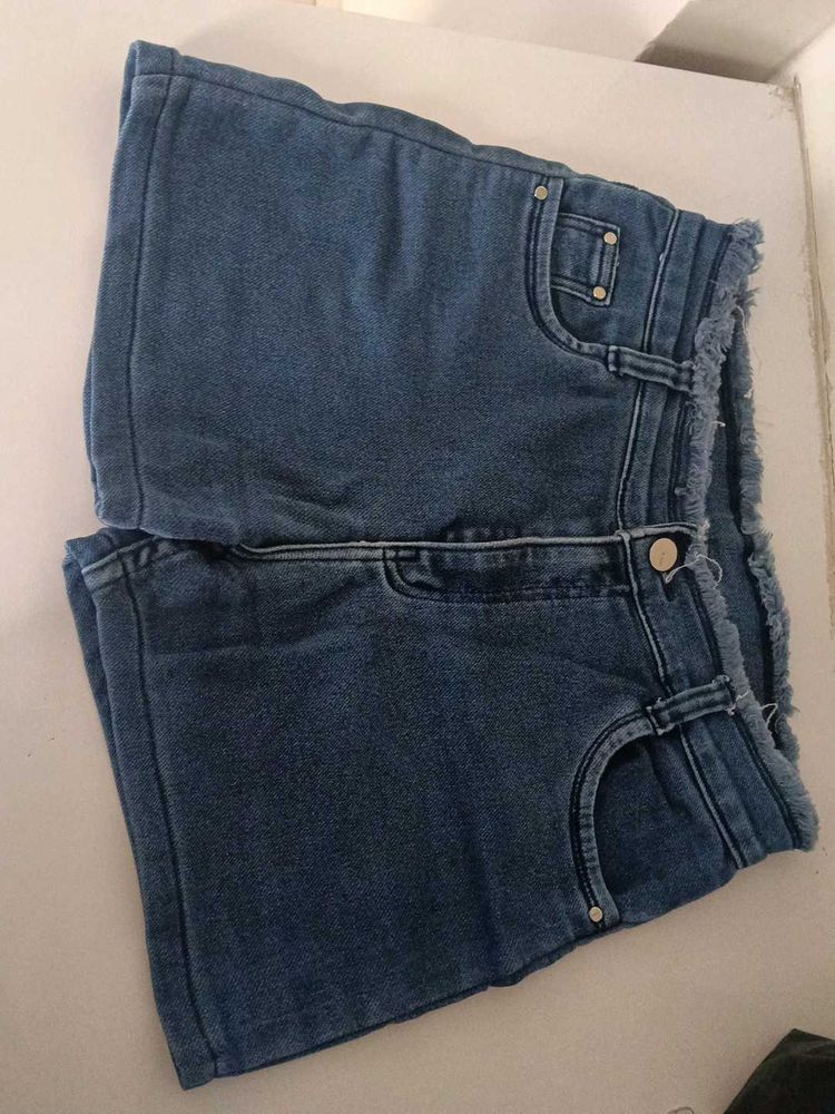 Blue Denim Shorts