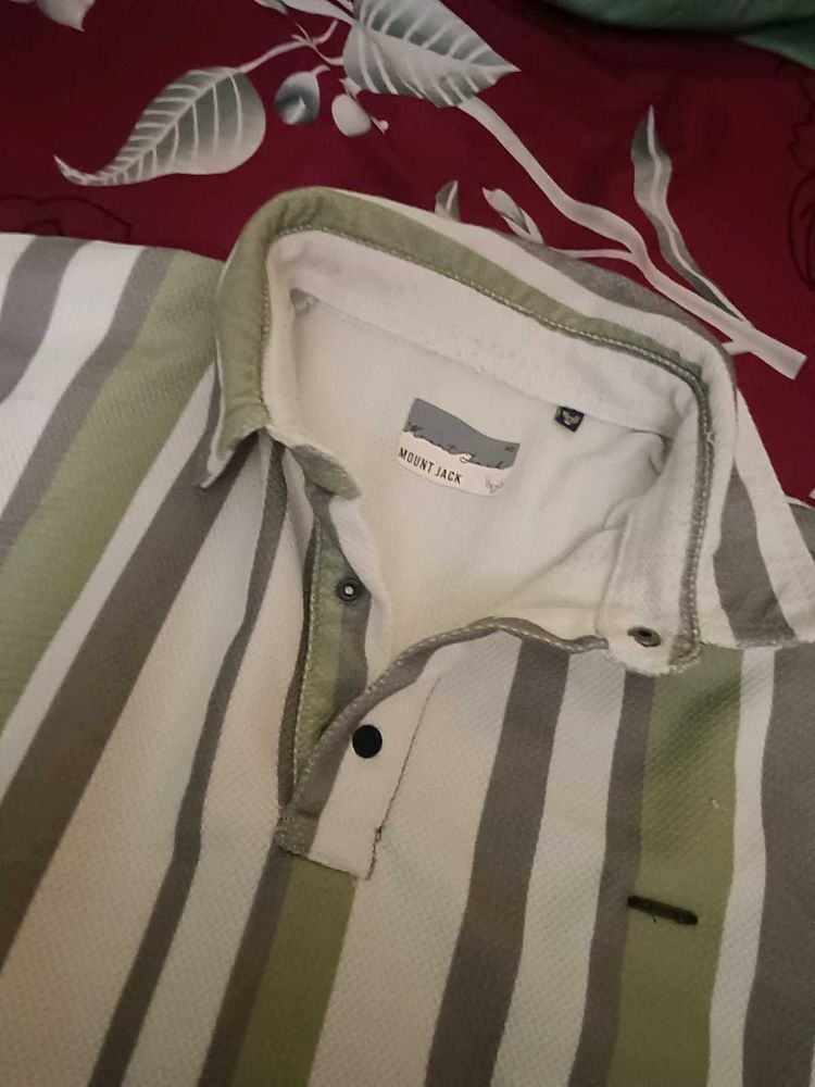 Men's Striped Polo Shirt