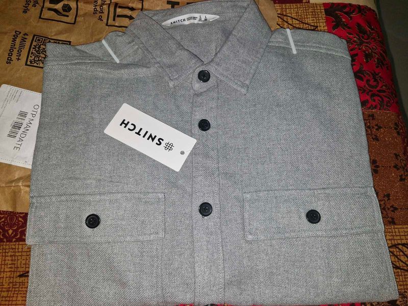 Snitch Grey Casual Shirt