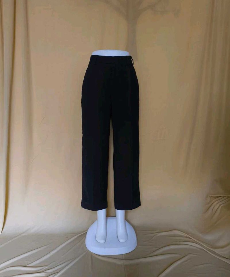 Unisex Black Straight Pants