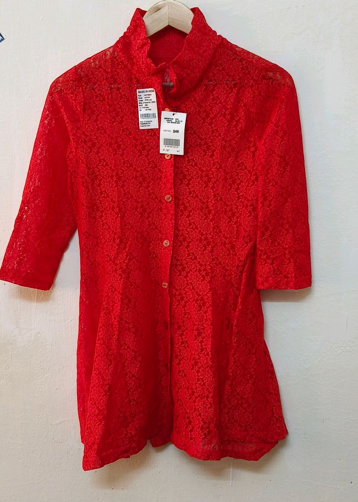 Trendy New Red Top For Women