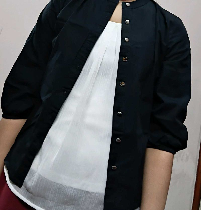 Stylish Black  Ethnic Top