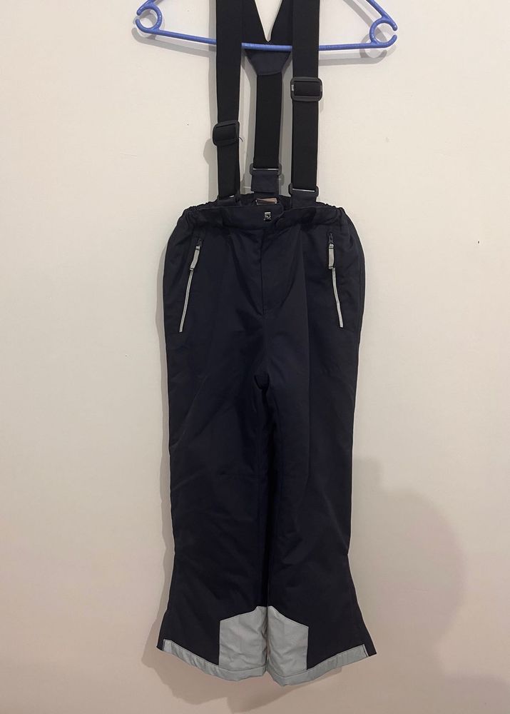Unisex Navy Blue Pants with Suspenders