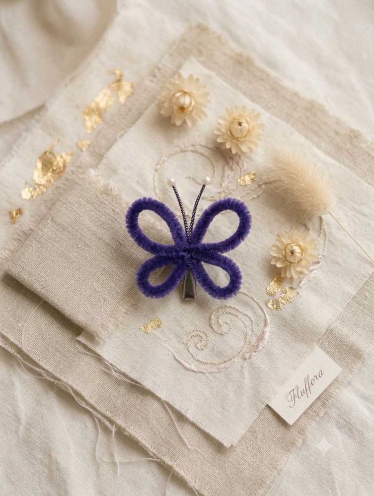 Cute Purple Butterfly Hair Clip