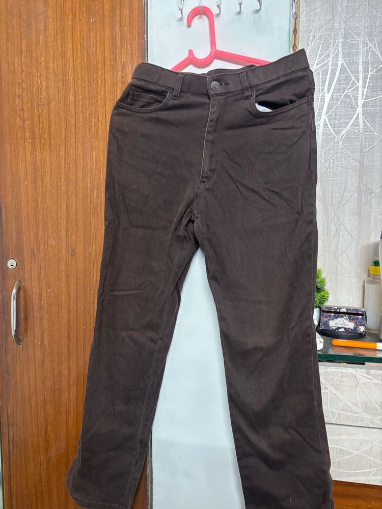 Brown Straight Jeans