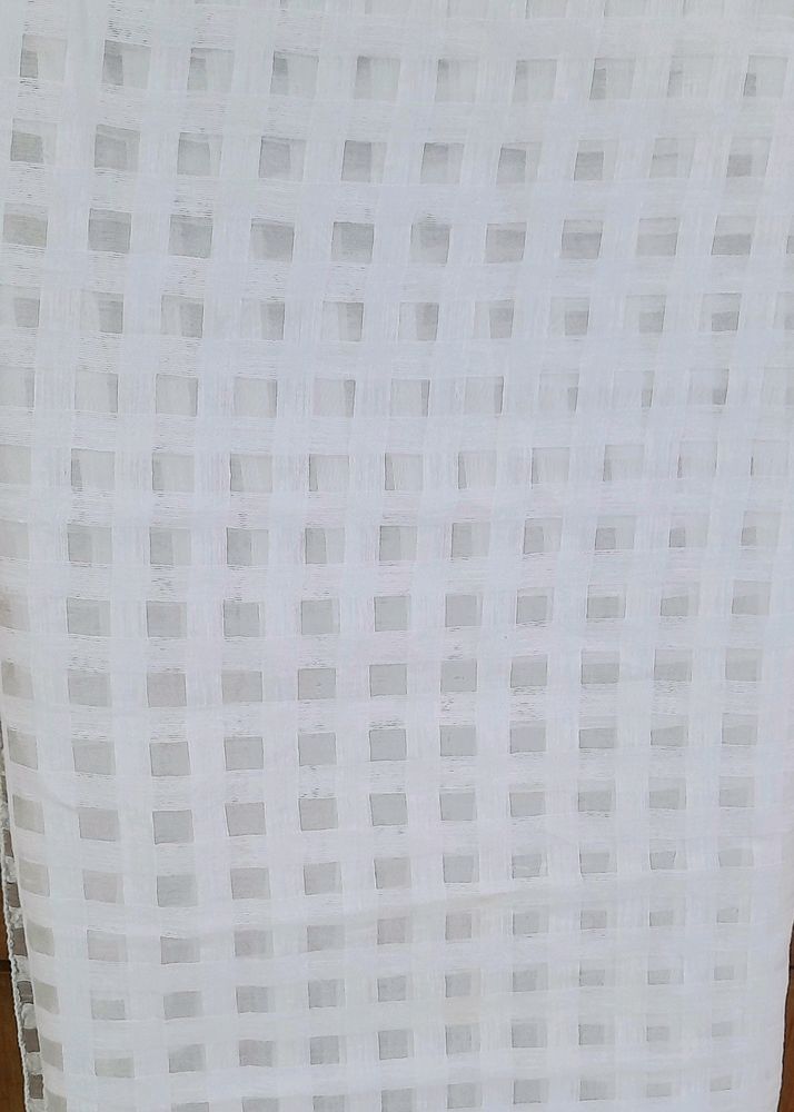 White check  designed  polycotton Dupatta