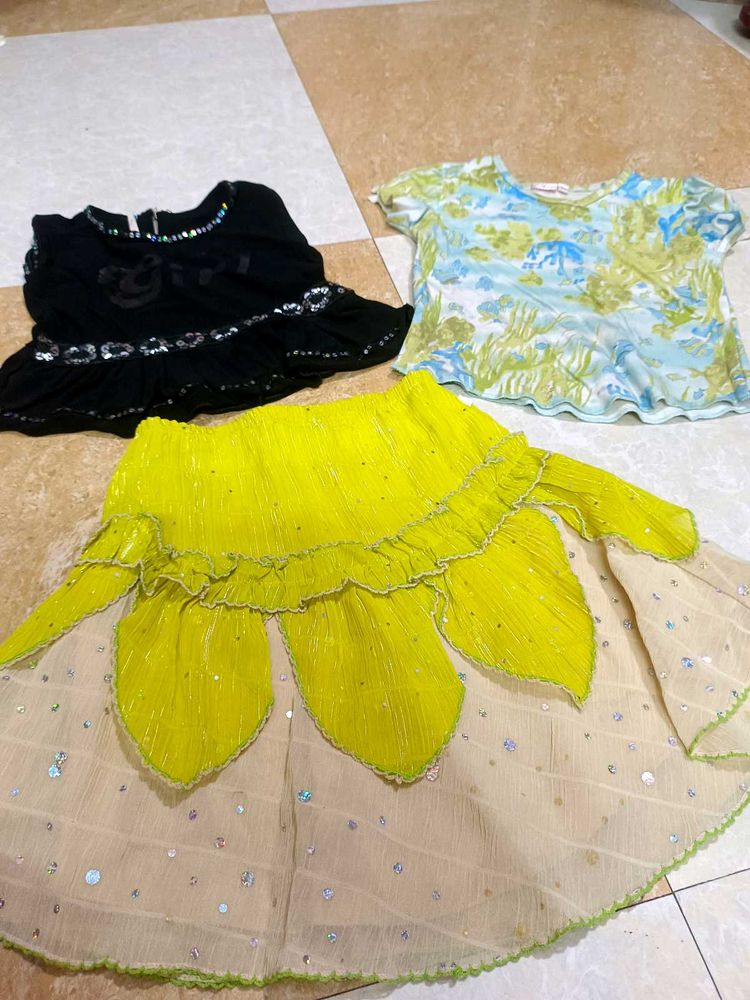 2 top and skirt