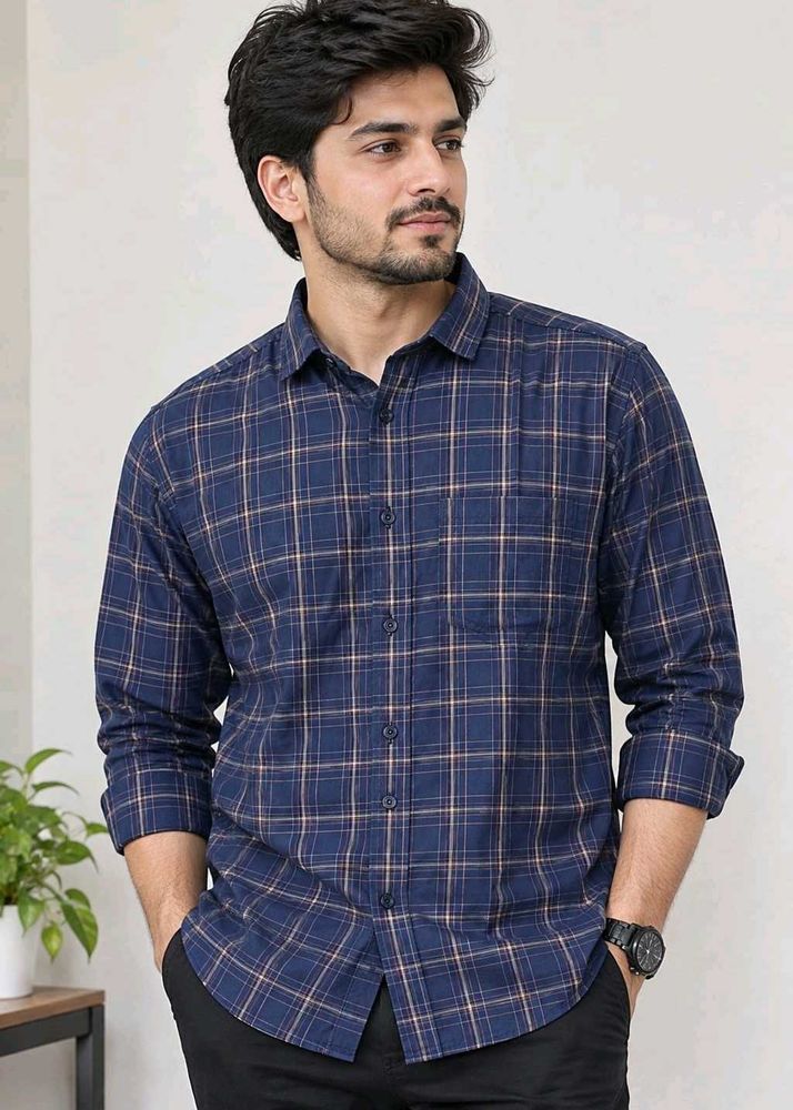 Urban United Navy Check Shirt 2XL