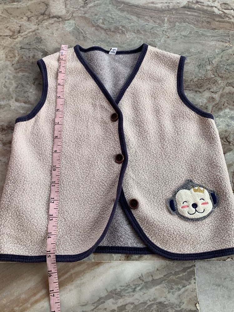 Cute Monkey Fleece Vest