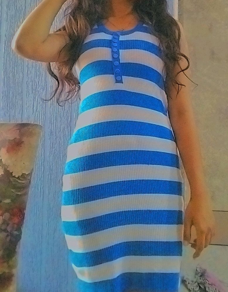 A Knitwear Bodycon Backless Dress