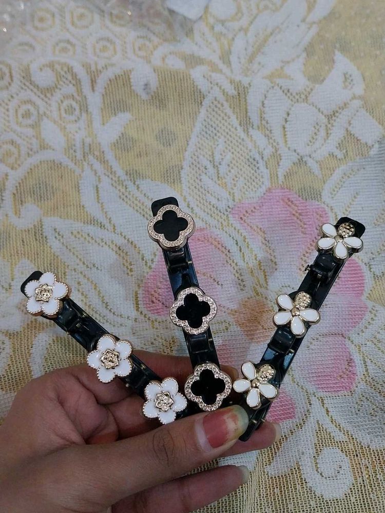 Floral Hair Clips - Set of Three