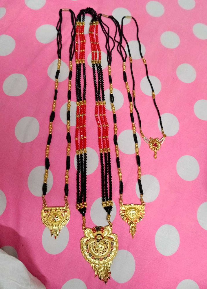 Designer Gold Plated Mangalsutra Set 4  ka